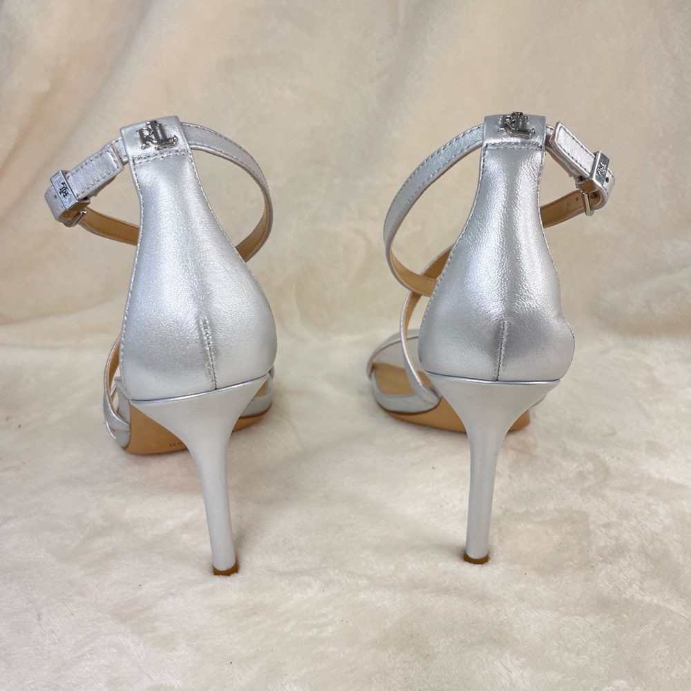 LAUREN RALPH LAUREN Women's Gabriele Dress
Silver Straps Sandals 8.5 B, G 107 - Picture 10 of 13